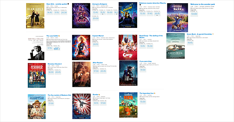 2019년 5월 11일 CinePlex 상영 시간표 사진