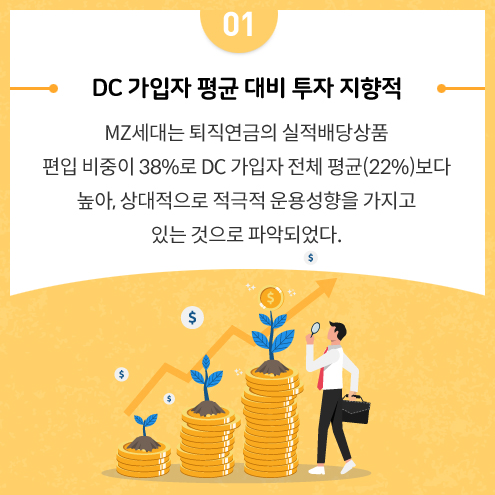 DC 가입자 평균 대비 투자 지향적
