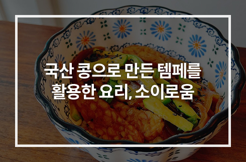 국산 콩으로 만든 템페를 활용한 요리, 소이로움