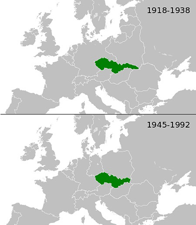 체코슬로바키아의 영토변화 사진