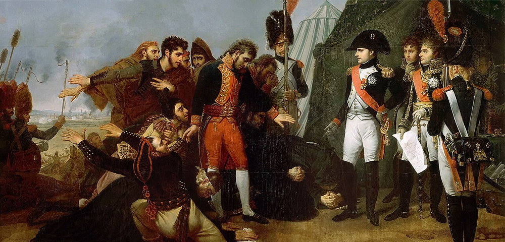 마드리드의 항복을 받아들인 나폴레옹 사진