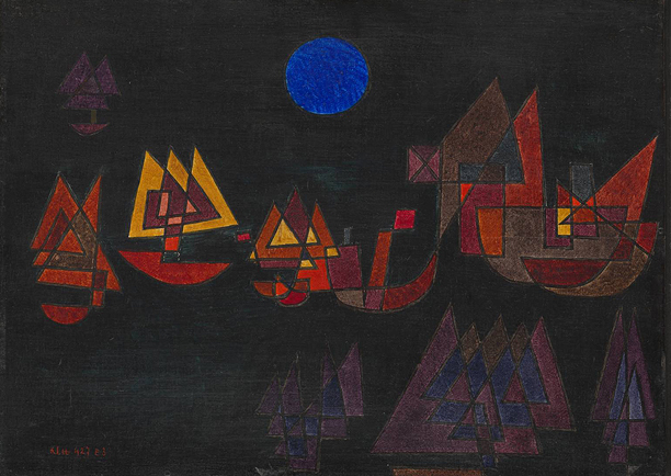 파울 클레의 어둠 속의 배틀(Ships in the Dark), 1927 그림