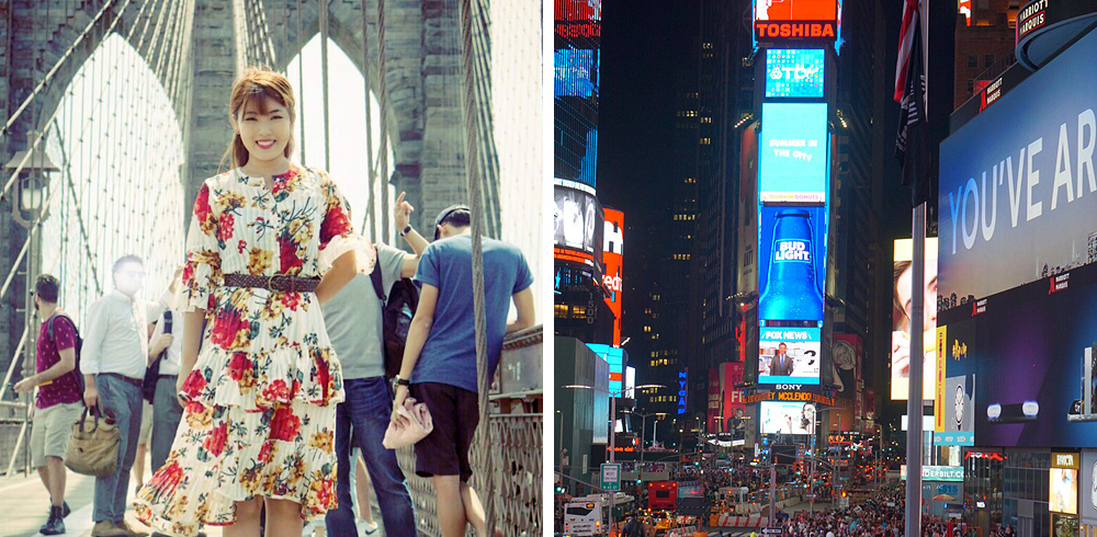 사람 구경하기 딱 좋은 뉴욕의 부르클린 브리지와 타임스퀘어 사진
