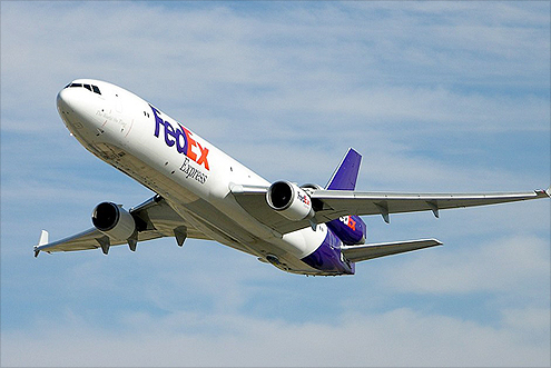 FedEx 배송 비행기 사진