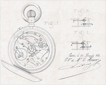 특허를 획득한 태그호이어의 Oscillating pinion 사진