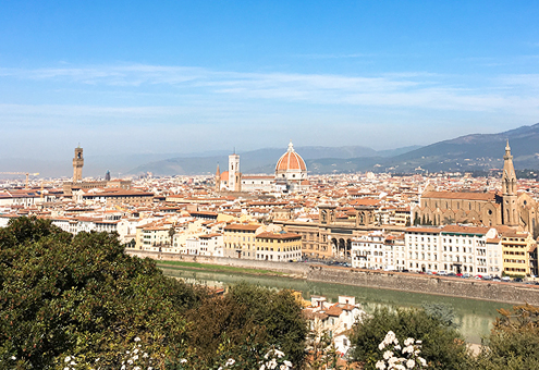 미켈란젤로 언덕에서 바라보는 아름다운 피렌체 전경 사진